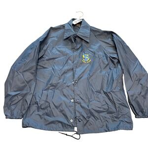 Bunbrooke Plaz Jac Mens Navy Blue Stony Island Coaches Jacket Snap Front 44-46